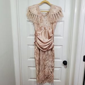 Cachet champagne vintage dress